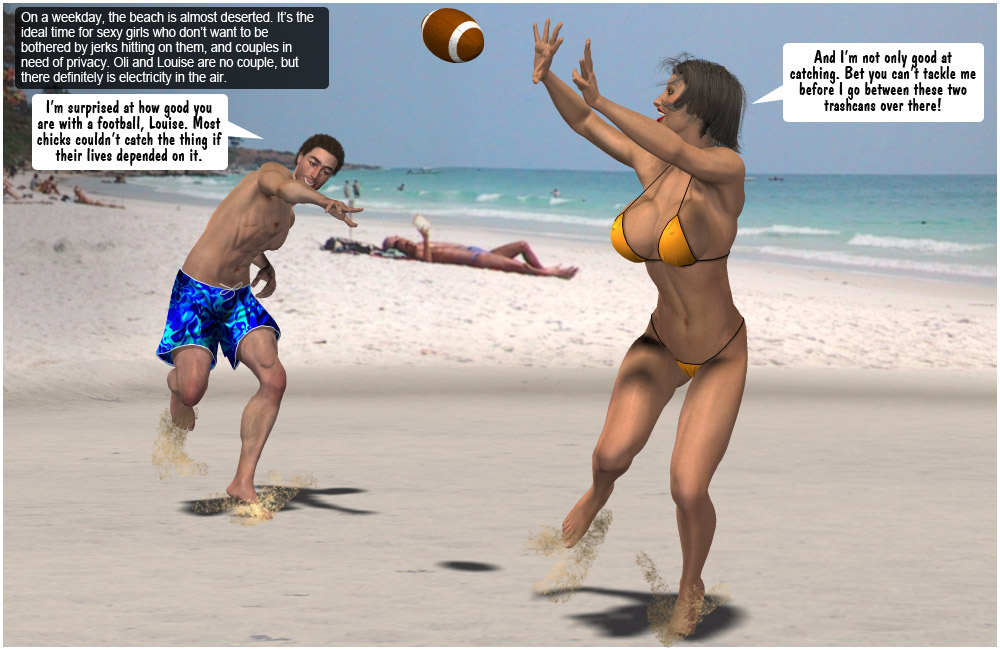 [Entropy] Beach Balls - Louise and Oli 3D Porn Comic